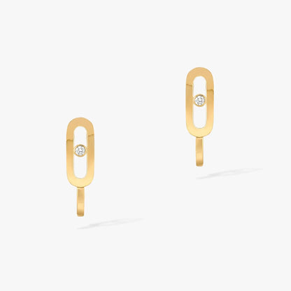 [⭐Spark]CREOLES MOVE UNO MINI 1 DIAMOND EARRINGS