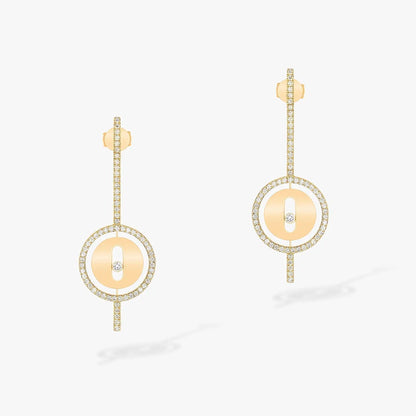 [⭐Spark]Demo MOVE ARROW PINK GOLD DIAMOND EARRINGS