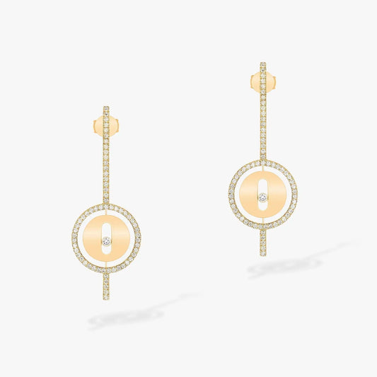 [⭐Spark]Demo MOVE ARROW PINK GOLD DIAMOND EARRINGS