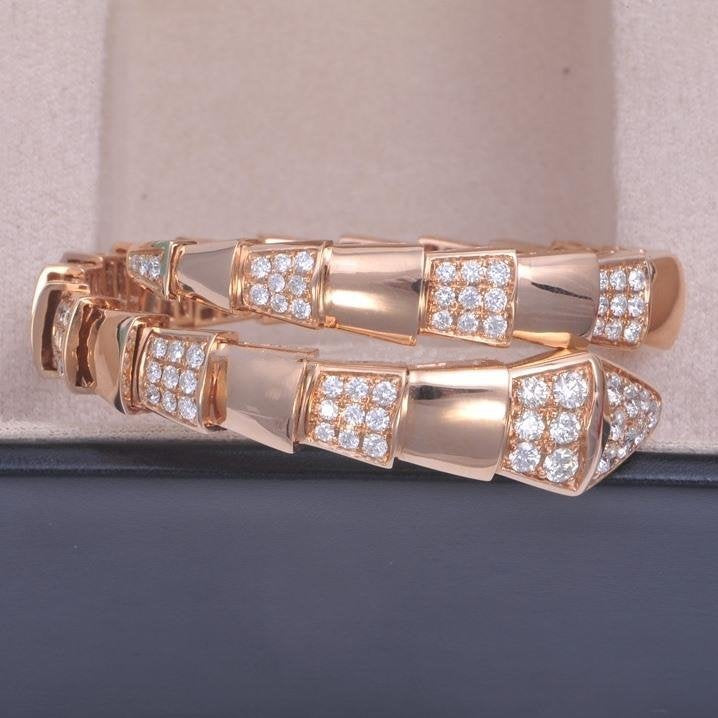 [⭐Spark]SERPENTI BRACELET PINK GOLD DIAMOND