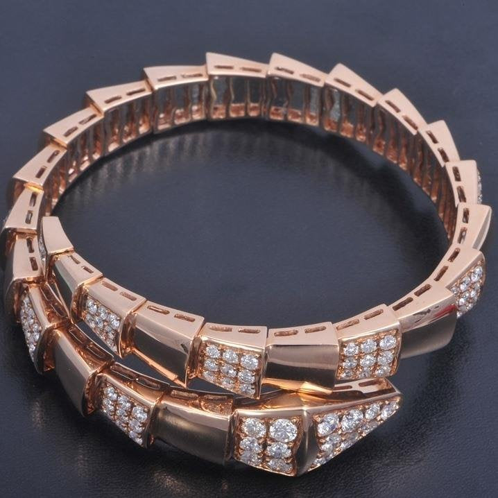 [⭐Spark]SERPENTI BRACELET PINK GOLD DIAMOND
