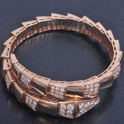 [⭐Spark]SERPENTI BRACELET PINK GOLD DIAMOND