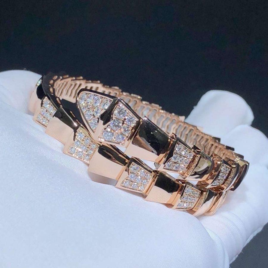 [⭐Spark]SERPENTI BRACELET PINK GOLD DIAMOND