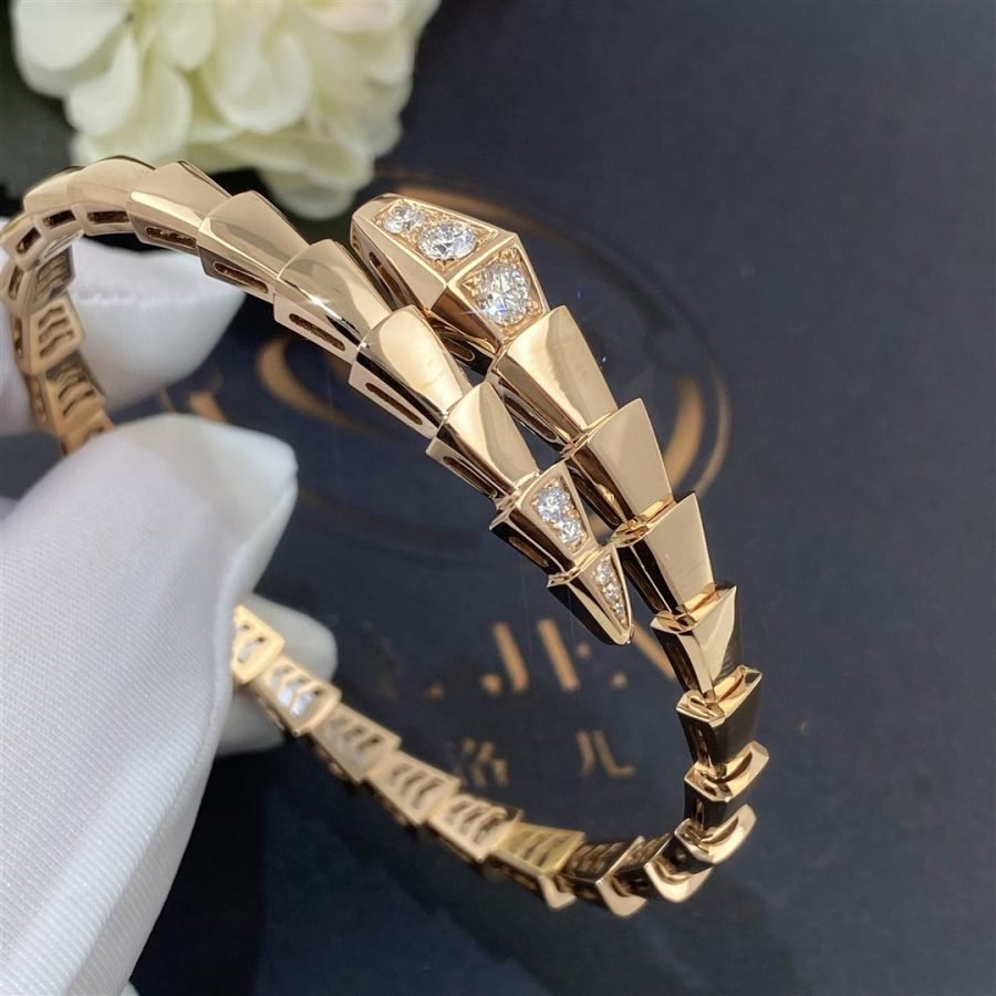 [⭐Spark]SERPENTI BRACELET DIAMONDS PINK GOLD
