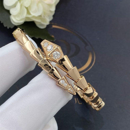 [⭐Spark]SERPENTI BRACELET DIAMONDS PINK GOLD