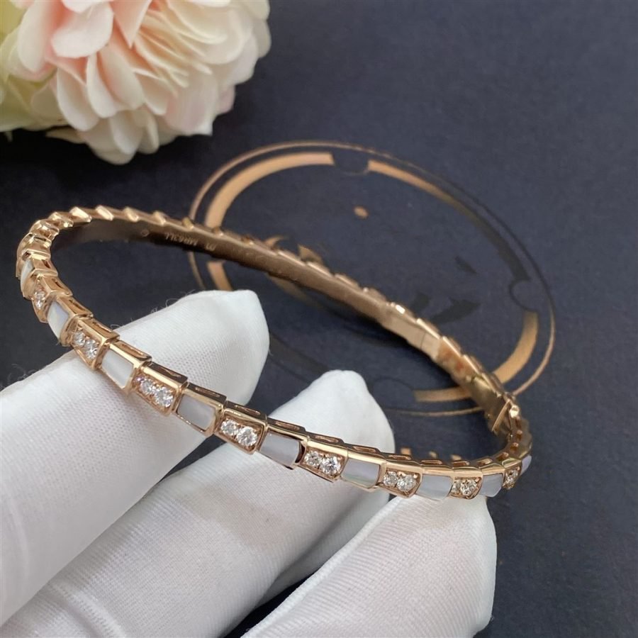 [⭐Spark]SERPENTI BRACELET PINK GOLD MOP DIAMOND