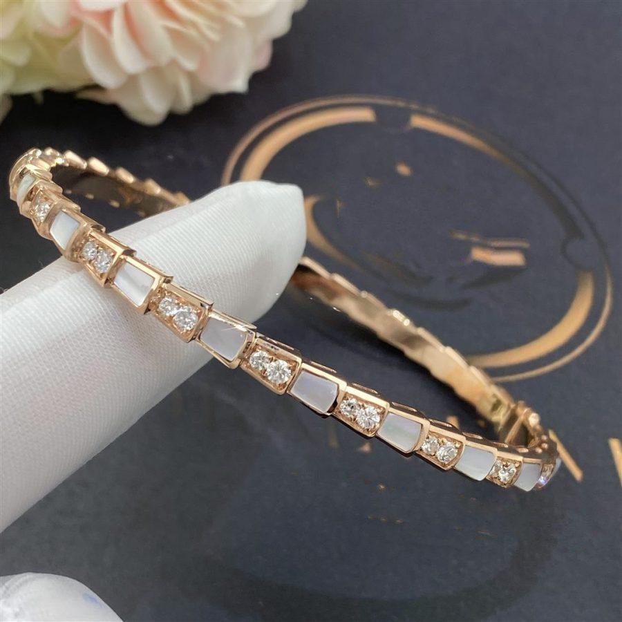 [⭐Spark]SERPENTI BRACELET PINK GOLD MOP DIAMOND