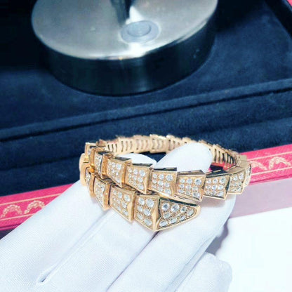 [⭐Spark]SERPENTI BRACELET 8MM PINK GOLD DIAMOND