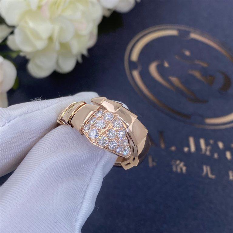 [⭐Spark]SERPENTI RING PINK GOLD DIAMOND