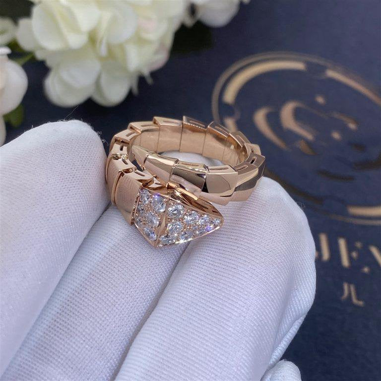 [⭐Spark]SERPENTI RING PINK GOLD DIAMOND