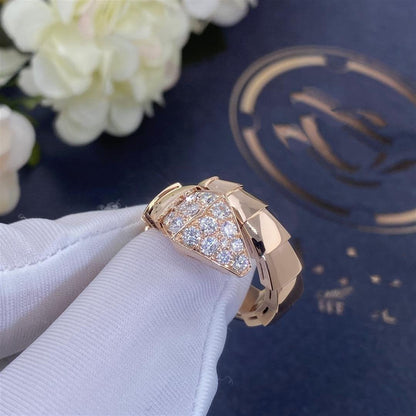 [⭐Spark]SERPENTI RING PINK GOLD DIAMOND