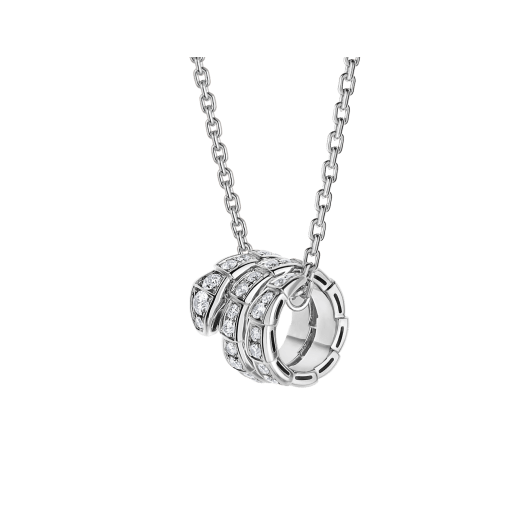 [⭐Spark]SERPENTI  NECKLACE DOUBLE RING DIAMOND