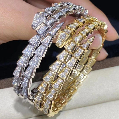 [⭐Spark]SERPENTI BRACELET GOLD DIAMOND DOUBLE ROW
