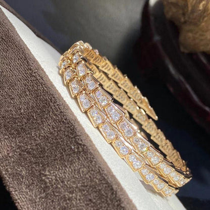 [⭐Spark]SERPENTI BRACELET GOLD DIAMOND DOUBLE ROW
