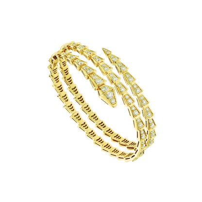 [⭐Spark]SERPENTI BRACELET GOLD DIAMOND DOUBLE ROW