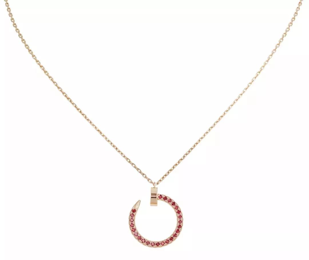 [⭐Spark]JUSTE NECKLACE GOLD RED DIAMONDS