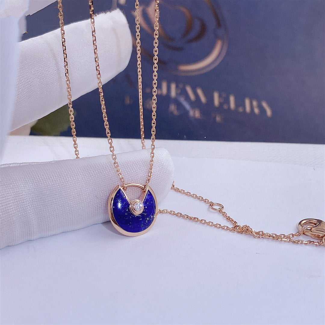 [⭐Spark]AMULETTE ROSE GOLD AGATE NECKLACE