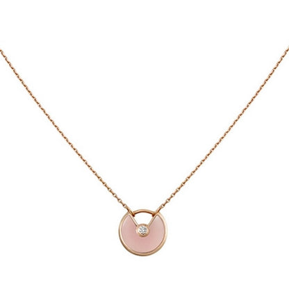 [⭐Spark]AMULETTE ROSE GOLD PINK MOP NECKLACE