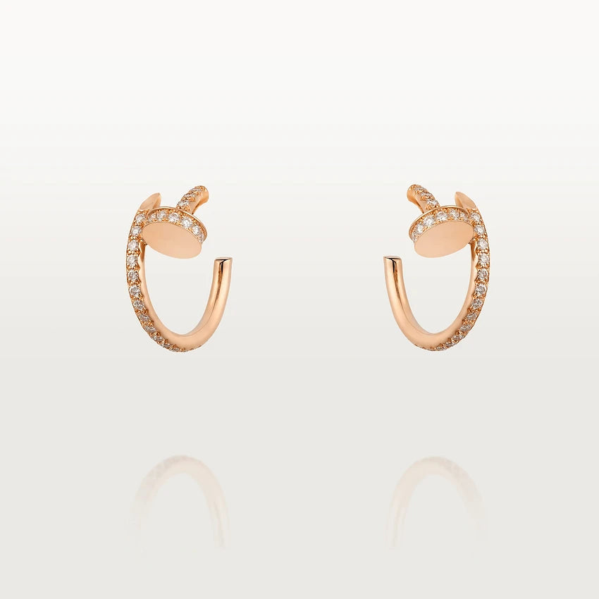 [⭐Spark]JUSTE EARRINGS 12.75MM PINK GOLD DIAMOND