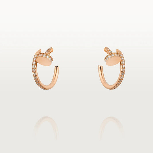 [⭐Spark]JUSTE EARRINGS 12.75MM PINK GOLD DIAMOND