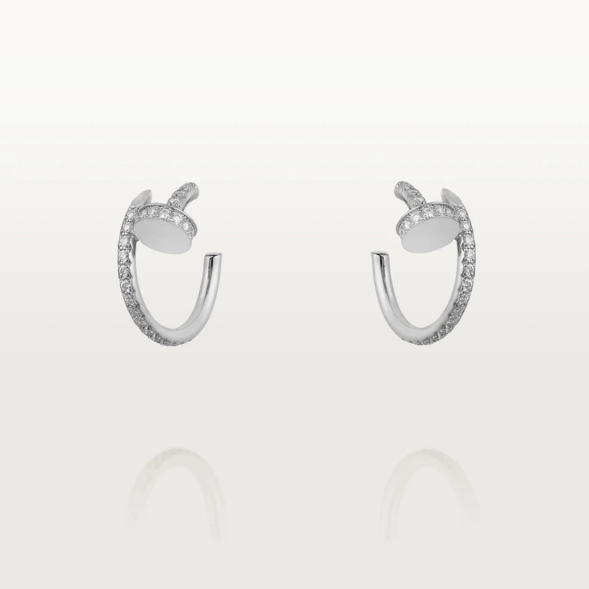 [⭐Spark]JUSTE EARRINGS 12.75MM SILVER DIAMOND