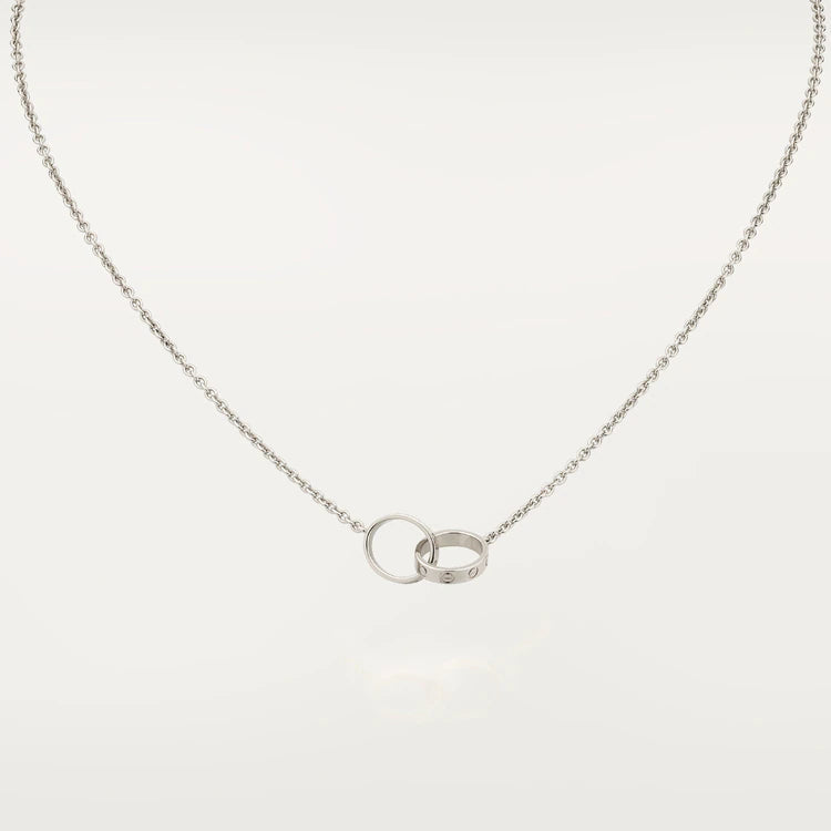 [⭐Spark]LOVE NECKLACE PINK GOLD AND SILVER