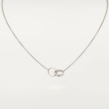 [⭐Spark]LOVE NECKLACE PINK GOLD AND SILVER