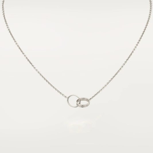 [⭐Spark]LOVE NECKLACE PINK GOLD AND SILVER