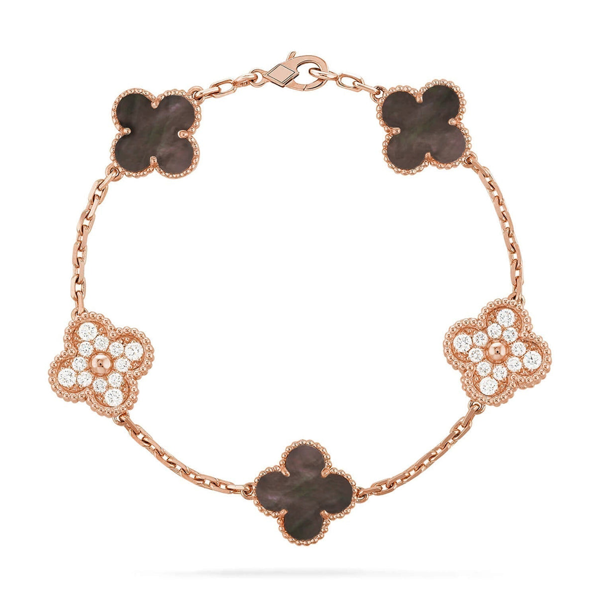 [⭐Spark] CLOVER 5 MOTIF GRAY MOP BRACELET COLLECTION