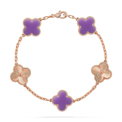 [⭐Spark]CLOVER 5 MOTIF LIGHT PURPLE BRACELET COLLECTION