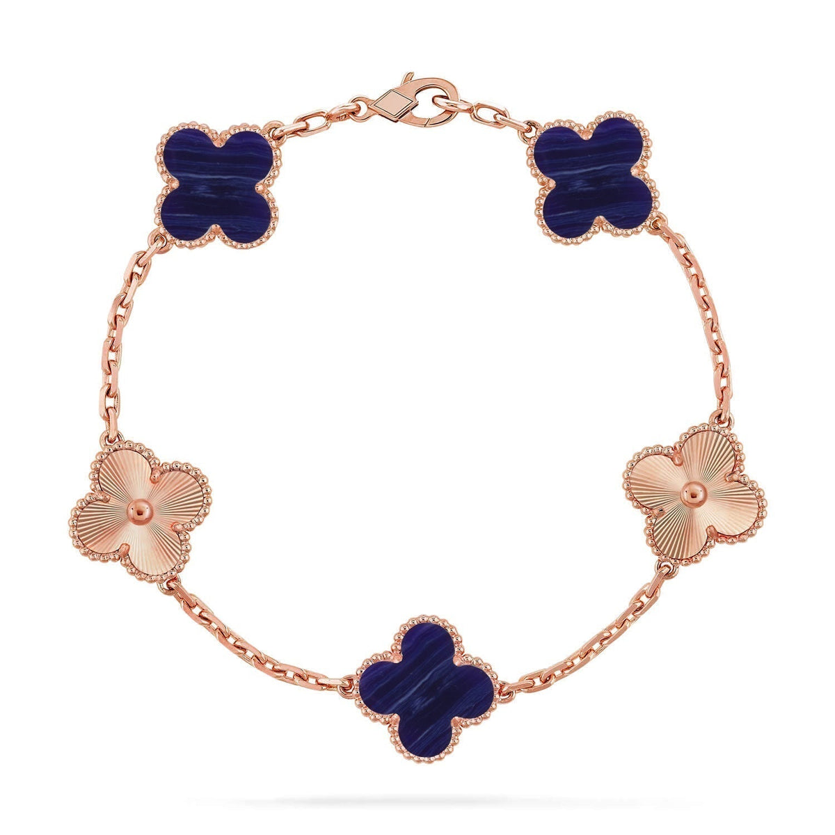 [⭐Spark]CLOVER 5 MOTIF PURPLE STRIPES BRACELET COLLECTION