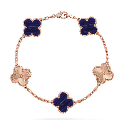 [⭐Spark]CLOVER 5 MOTIF PURPLE STRIPES BRACELET COLLECTION