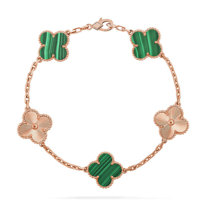 [⭐Spark] CLOVER 5 MOTIF MALACHITE BRACELET COLLECTION