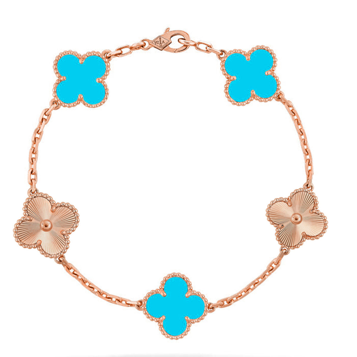 [⭐Spark] CLOVER 5 MOTIF TURQUOISE BRACELET COLLECTION