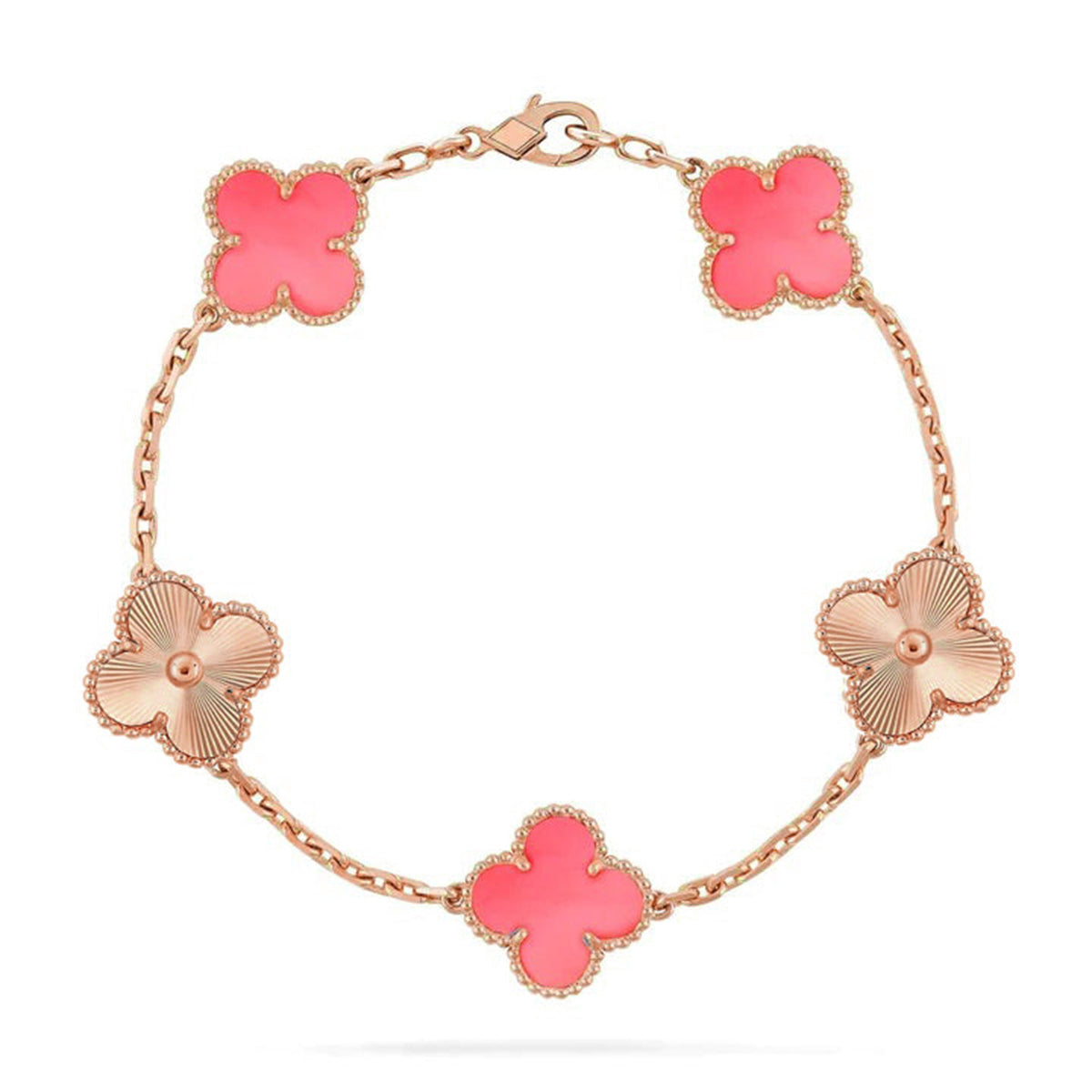 [⭐Spark] CLOVER 5 MOTIFS  PINK MOP BRACELET COLLECTION