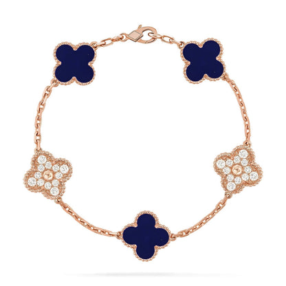[⭐Spark]CLOVER 5 MOTIF LAPIS LAZULI BRACELET COLLECTION