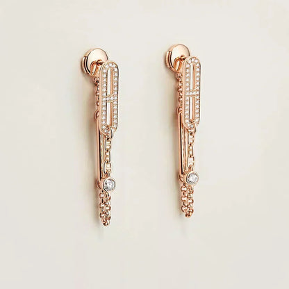 [⭐Spark]CHAINE CHAOS DIAMOND DROP EARRINGS