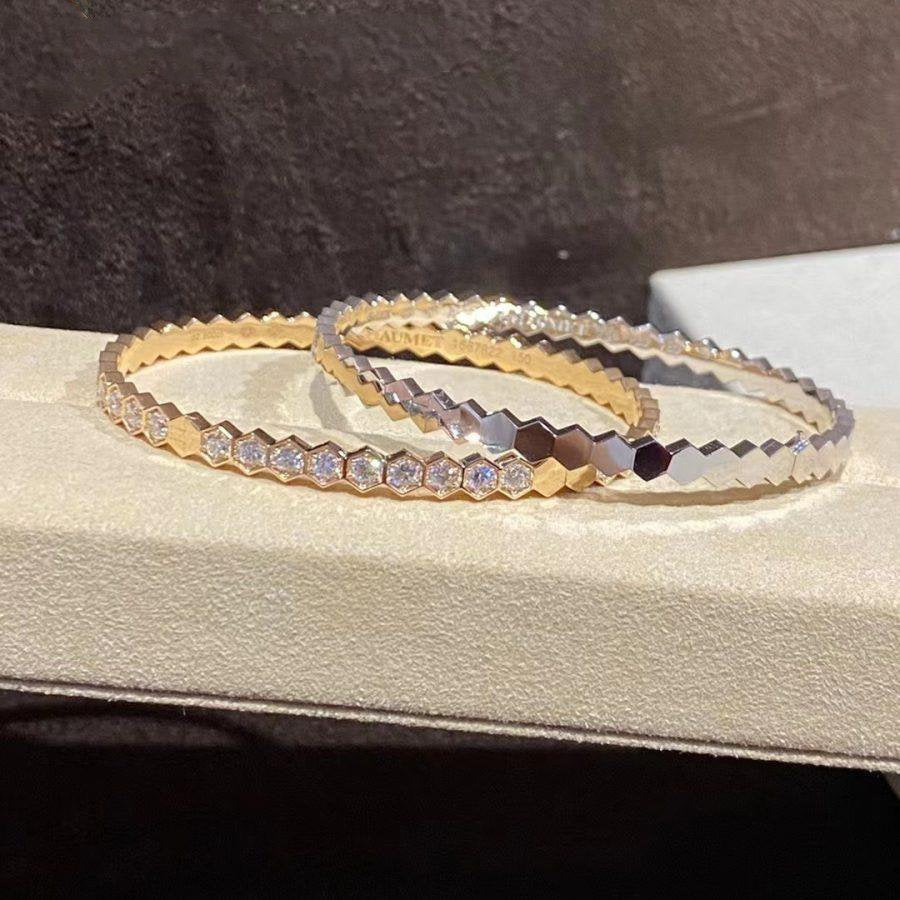 [⭐Spark]BEE LOVE GOLD BRACELET FULL DIAMOND