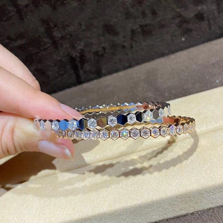 [⭐Spark]BEE LOVE GOLD BRACELET FULL DIAMOND