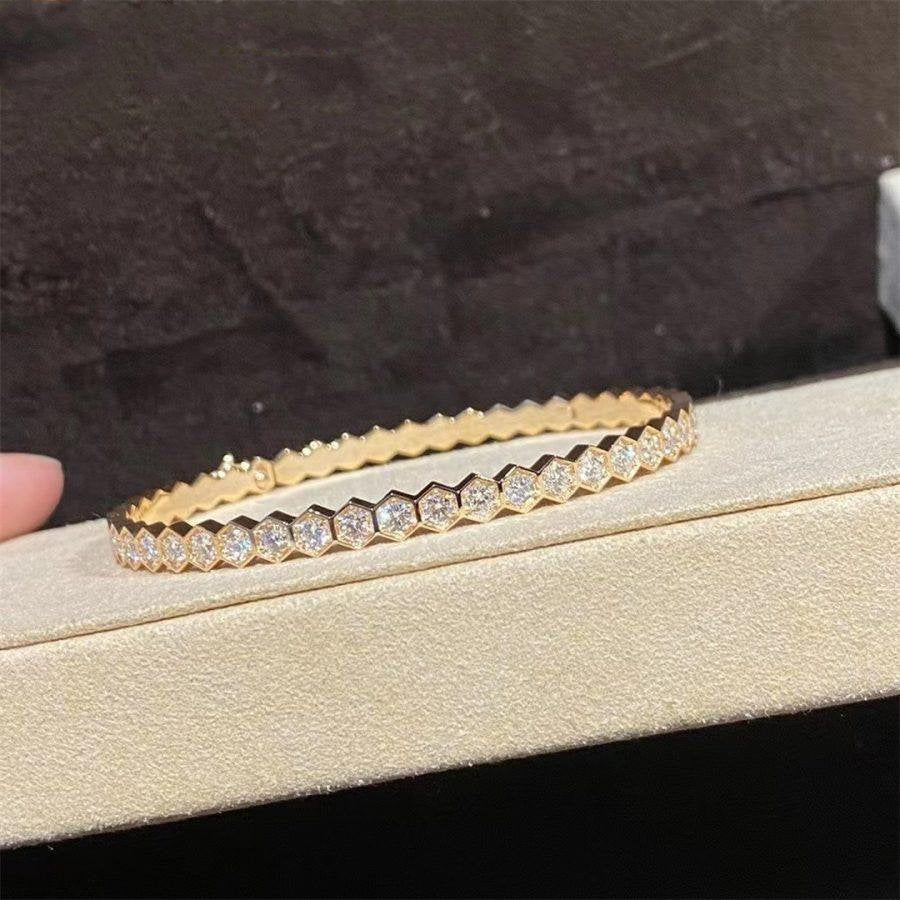 [⭐Spark]BEE LOVE GOLD BRACELET FULL DIAMOND