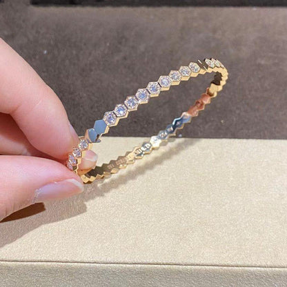 [⭐Spark]BEE LOVE GOLD BRACELET FULL DIAMOND