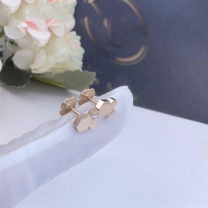 [⭐Spark]BEE LOVE PINK GOLD DIAMOND EARRINGS