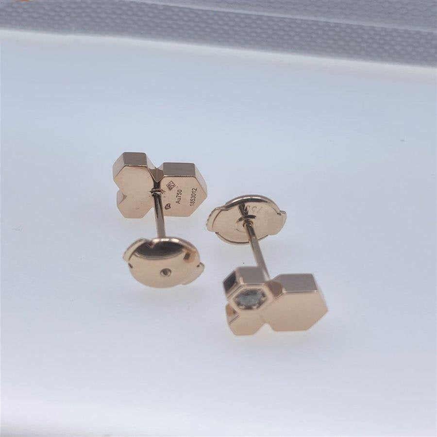 [⭐Spark]BEE LOVE PINK GOLD DIAMOND EARRINGS