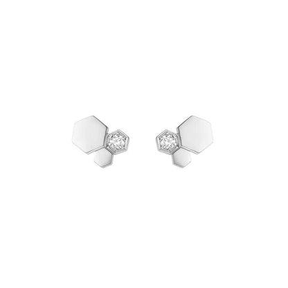 [⭐Spark]BEE LOVE SILVER DIAMOND EARRINGS