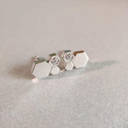 [⭐Spark]BEE LOVE SILVER DIAMOND EARRINGS