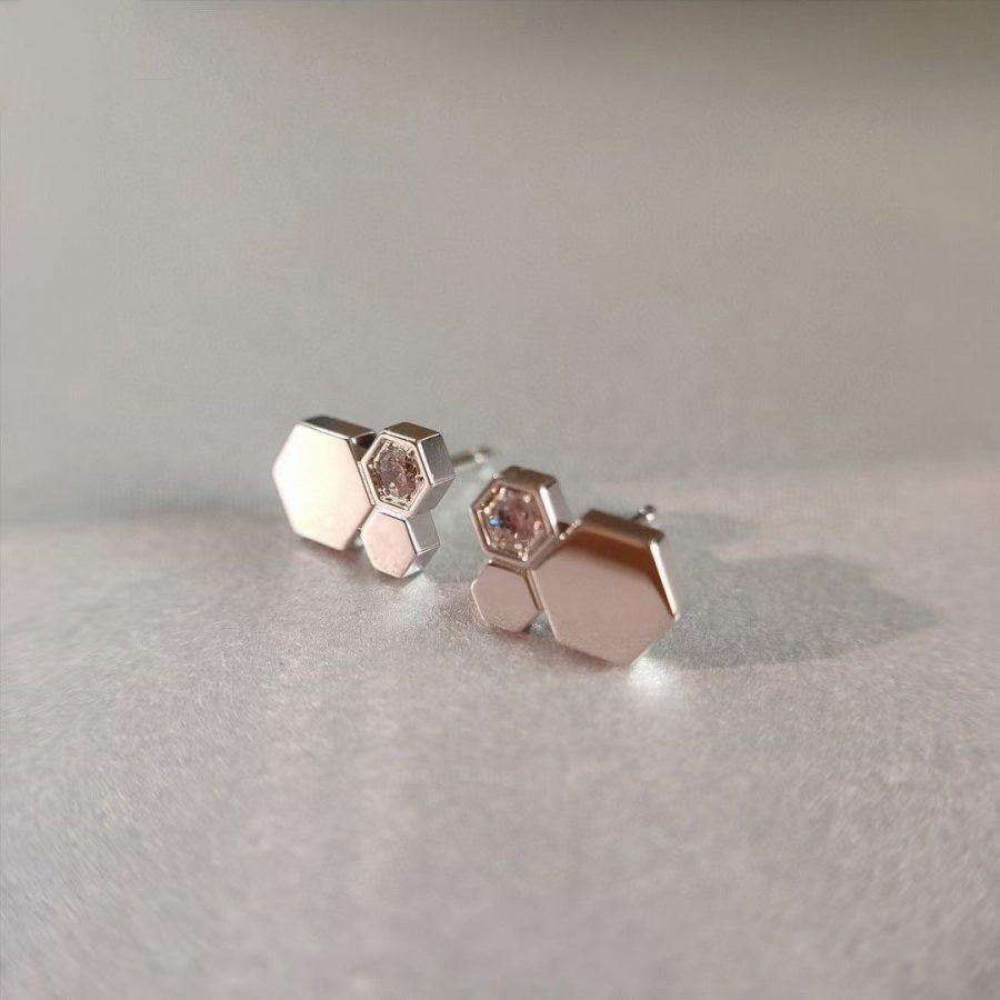 [⭐Spark]BEE LOVE SILVER DIAMOND EARRINGS