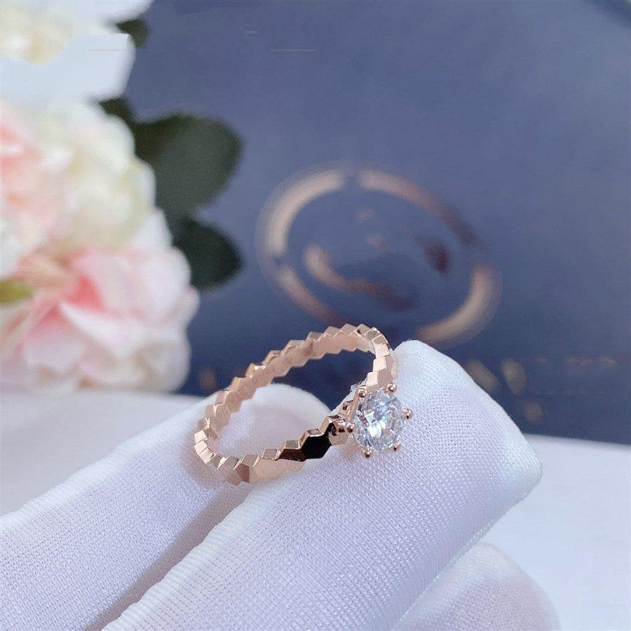 [⭐Spark]BEE LOVE RING PINK GOLD 1 DIAMOND
