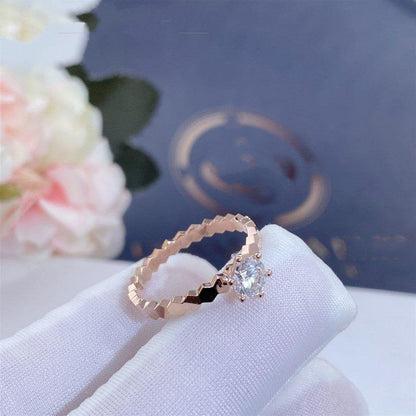 [⭐Spark]BEE LOVE RING PINK GOLD 1 DIAMOND