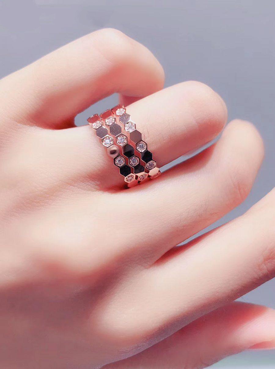 [⭐Spark]BEE LOVE RING PINK GOLD DIAMOND
