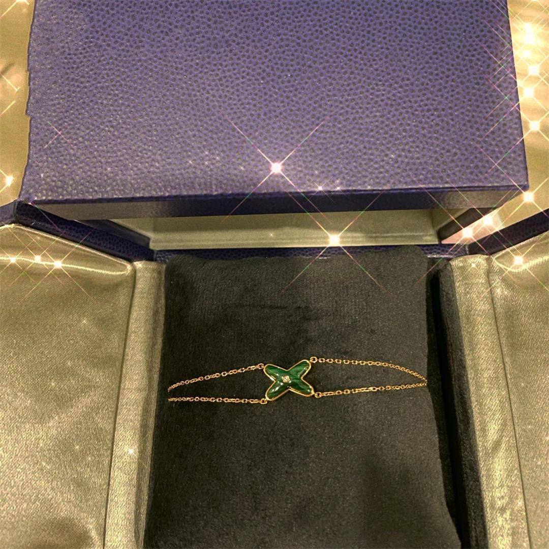 [⭐Spark]JEUX BRACELET MALACHITE PINK GOLD 1 DIAMOND